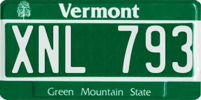 VT license plate XNL793