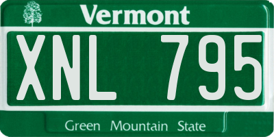 VT license plate XNL795