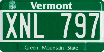 VT license plate XNL797