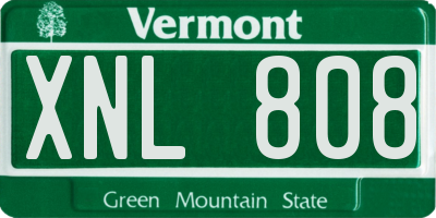 VT license plate XNL808
