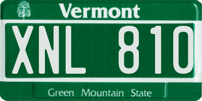 VT license plate XNL810