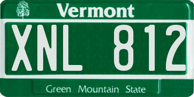 VT license plate XNL812