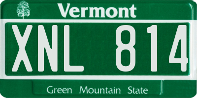 VT license plate XNL814