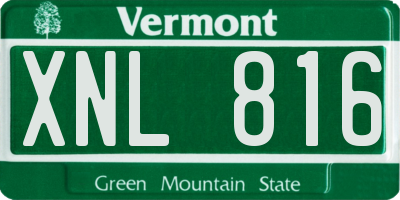 VT license plate XNL816