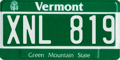 VT license plate XNL819