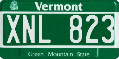 VT license plate XNL823
