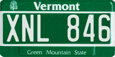 VT license plate XNL846