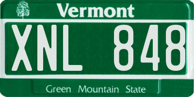 VT license plate XNL848