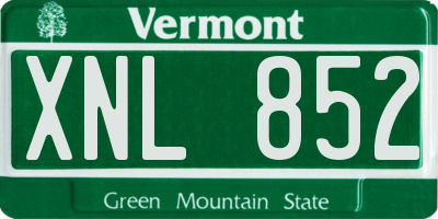 VT license plate XNL852