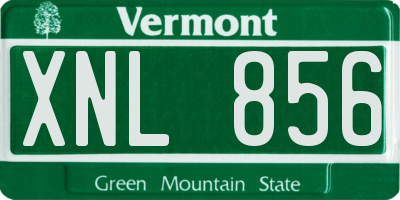 VT license plate XNL856