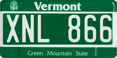 VT license plate XNL866