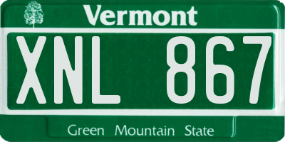 VT license plate XNL867