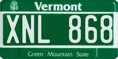 VT license plate XNL868