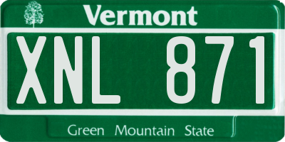 VT license plate XNL871