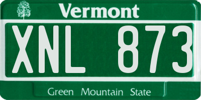 VT license plate XNL873