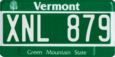 VT license plate XNL879