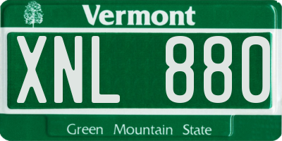 VT license plate XNL880