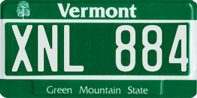 VT license plate XNL884