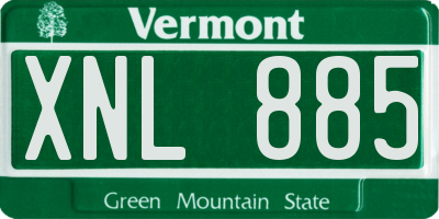 VT license plate XNL885