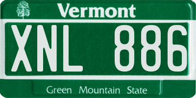 VT license plate XNL886