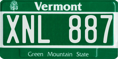 VT license plate XNL887