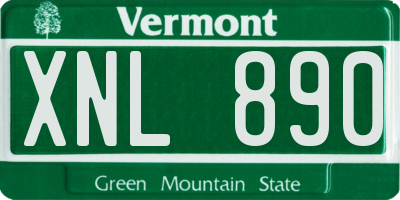 VT license plate XNL890
