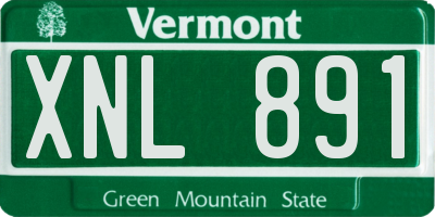VT license plate XNL891