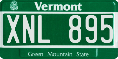 VT license plate XNL895