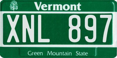 VT license plate XNL897