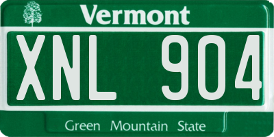 VT license plate XNL904