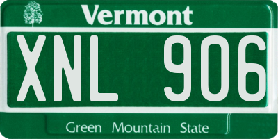 VT license plate XNL906