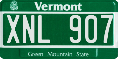 VT license plate XNL907