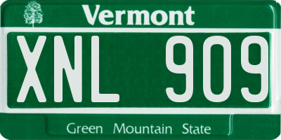 VT license plate XNL909