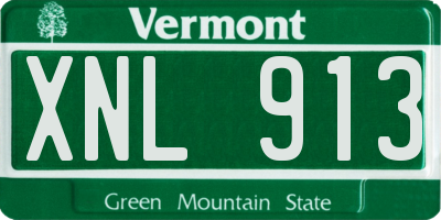 VT license plate XNL913