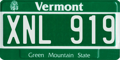 VT license plate XNL919