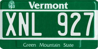 VT license plate XNL927
