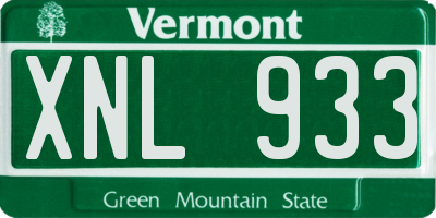 VT license plate XNL933