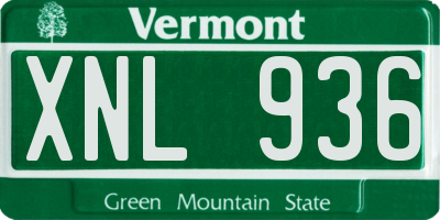 VT license plate XNL936