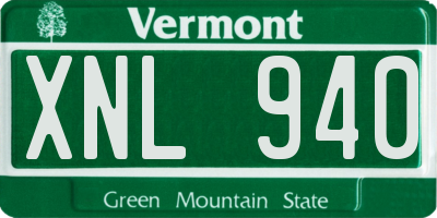 VT license plate XNL940