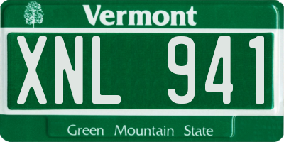 VT license plate XNL941