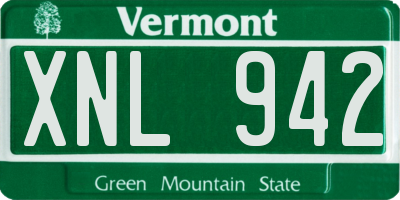 VT license plate XNL942