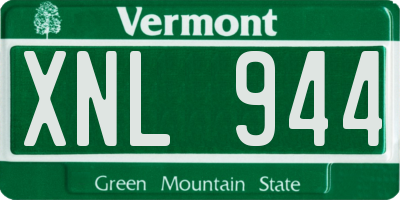 VT license plate XNL944
