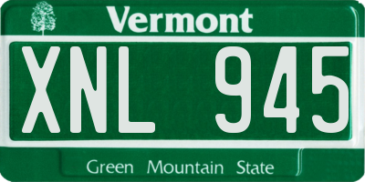 VT license plate XNL945
