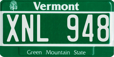 VT license plate XNL948