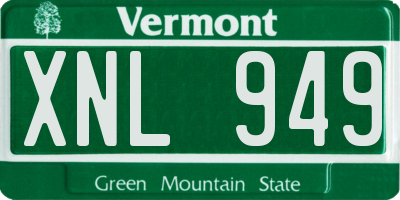 VT license plate XNL949