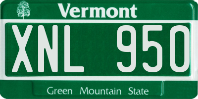 VT license plate XNL950