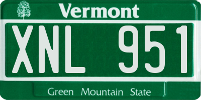 VT license plate XNL951