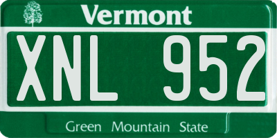 VT license plate XNL952