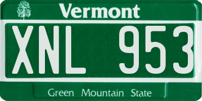 VT license plate XNL953