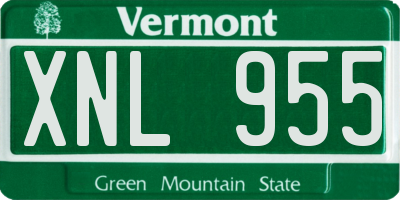 VT license plate XNL955